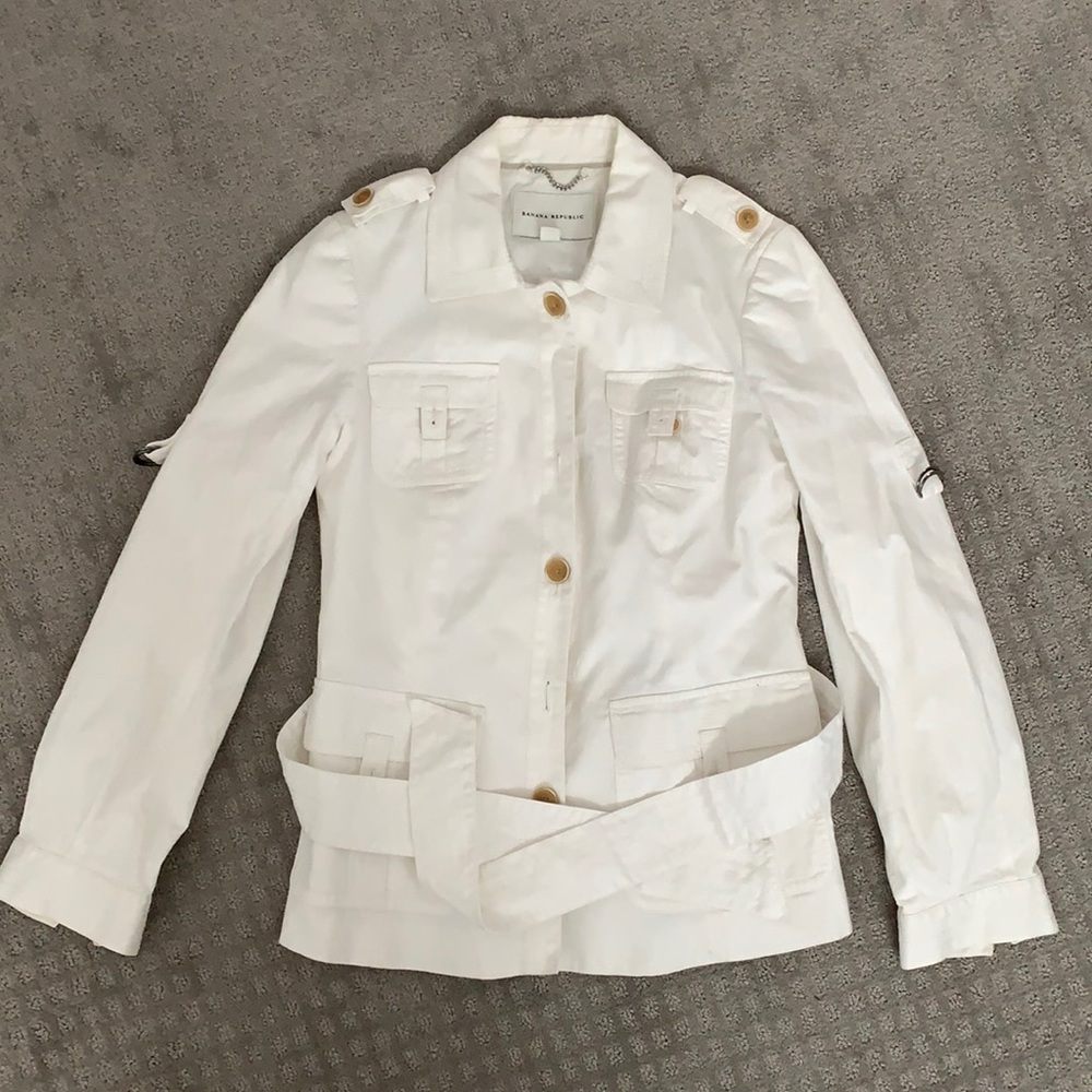 Banana republic white utility jacket sz S